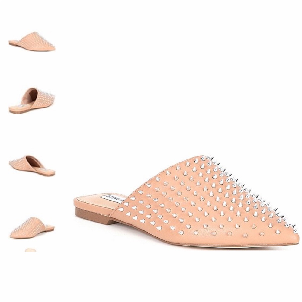 Steve Madden Nude Studded Loafers